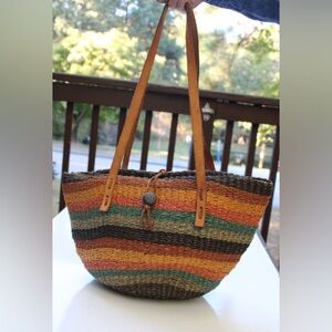 Handwoven Sisi basket tote bag